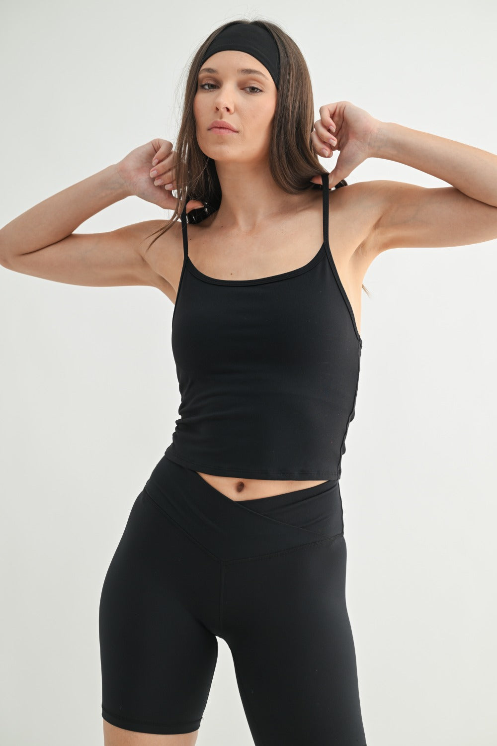 Lordes Longline Spaghetti Strap Active Tank Top